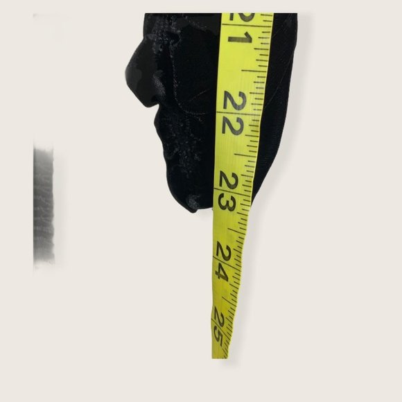 Vintage 90s Andrea Jovine Black Velvet Turtleneck Long Sleeve Tunic Small - Picture 9 of 12